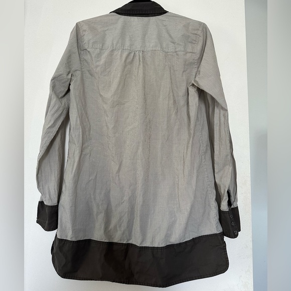 J.Crew Toluca pinstripe tunic✨pockets✨charcoal and white, Sz S - Picture 8 of 10